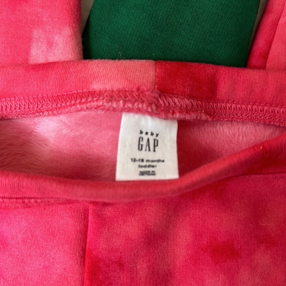 Baby Gap Toddler Cozy Fleece Leggings 12-18 months RED - Picture 2 of 5